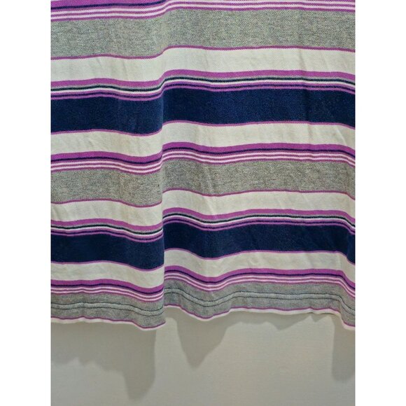 Levis Mens Striped Polo Shirt With Navy Collar Size L - Picture 13 of 15